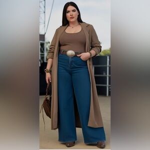 Style & Co Jeans Size 18 High Rise Wide-Leg Baggy Fit NWT